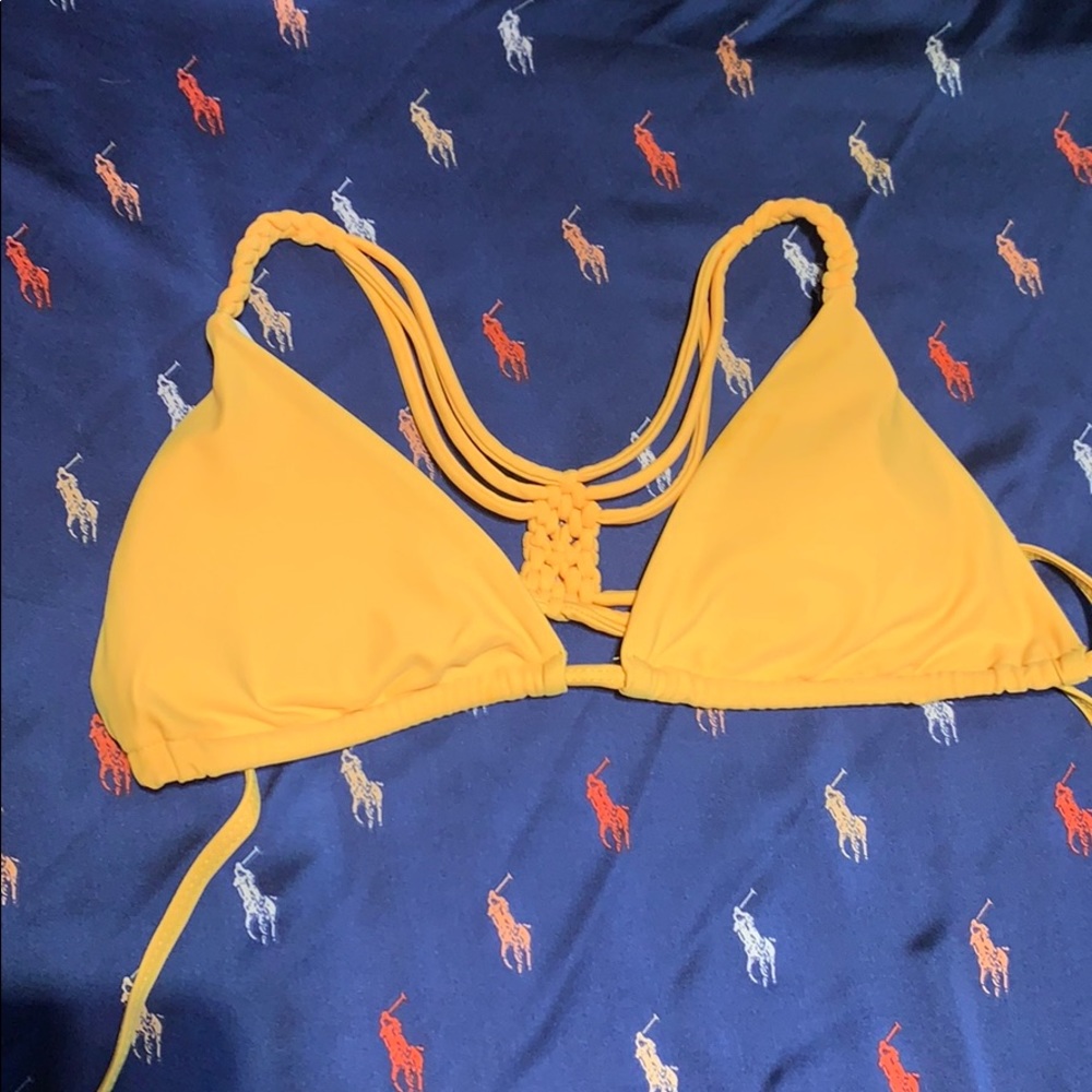 Yellow bikini top CUTE back